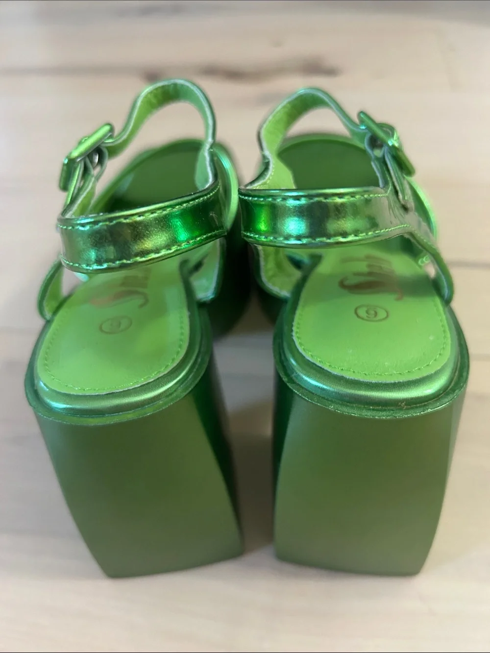SHEIN metallic green